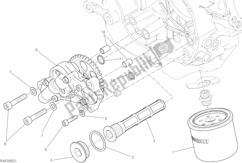 Todas las partes para Filtros Y Bomba De Aceite de Ducati Monster 797 2019