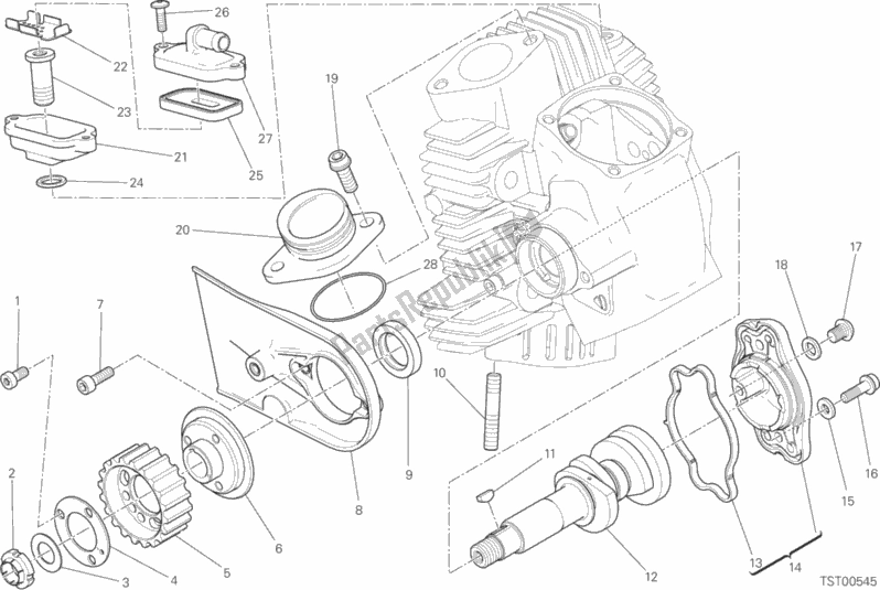 Todas las partes para Sistema De Sincronización De Cabezal Horizontal de Ducati Monster 797 2019