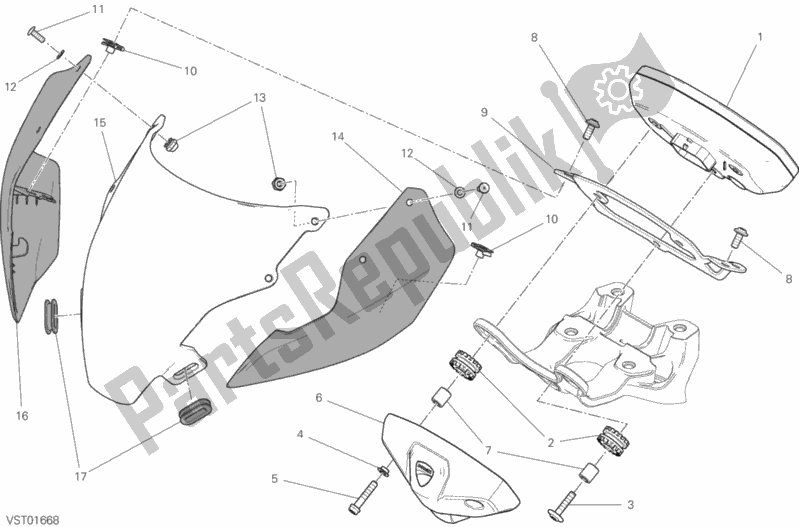 Todas las partes para Panel De Instrumentos - Carenado de Ducati Monster 797 2020