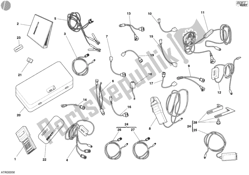 All parts for the Check Intrument Mathesis of the Ducati Monster 800 2003