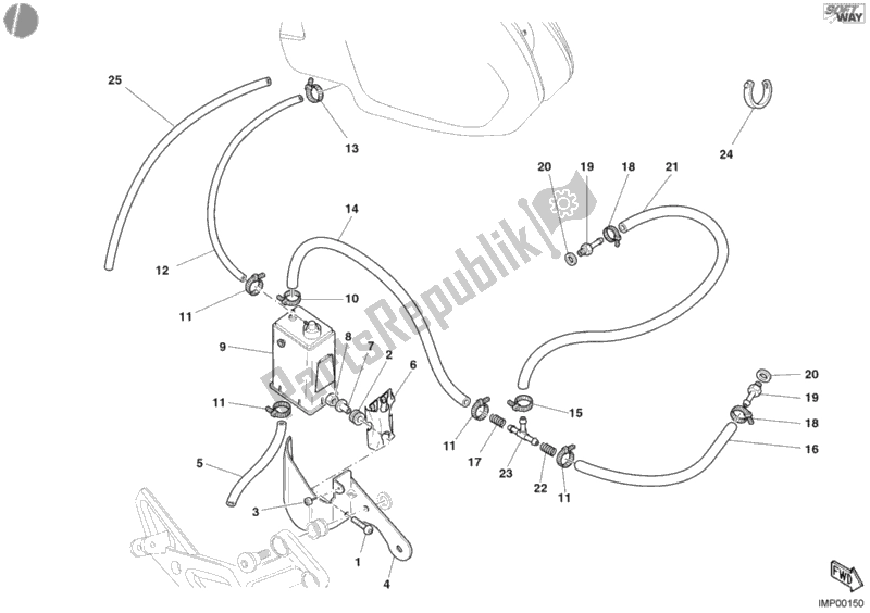 Tutte le parti per il Scatola Filtro Usa del Ducati Monster 800 2003