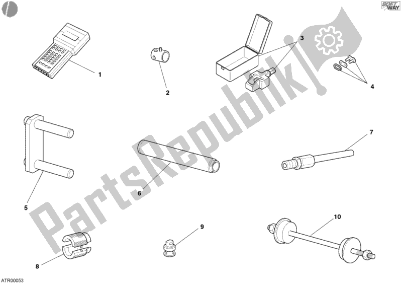 Toutes les pièces pour le Outils De Service D'atelier, Châssis du Ducati Monster 800 2003