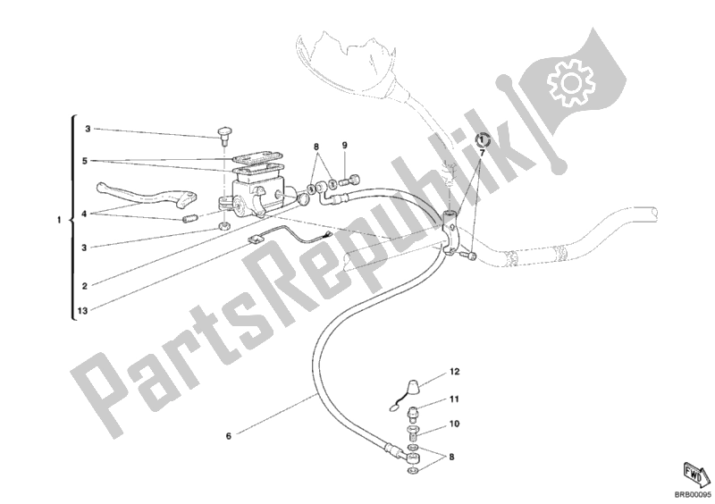 Todas las partes para Cilindro Maestro Del Embrague de Ducati Monster 800 2004