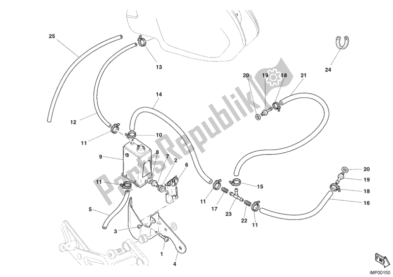 Todas las partes para Filtro De Frasco Ee. De Ducati Monster 800 2004