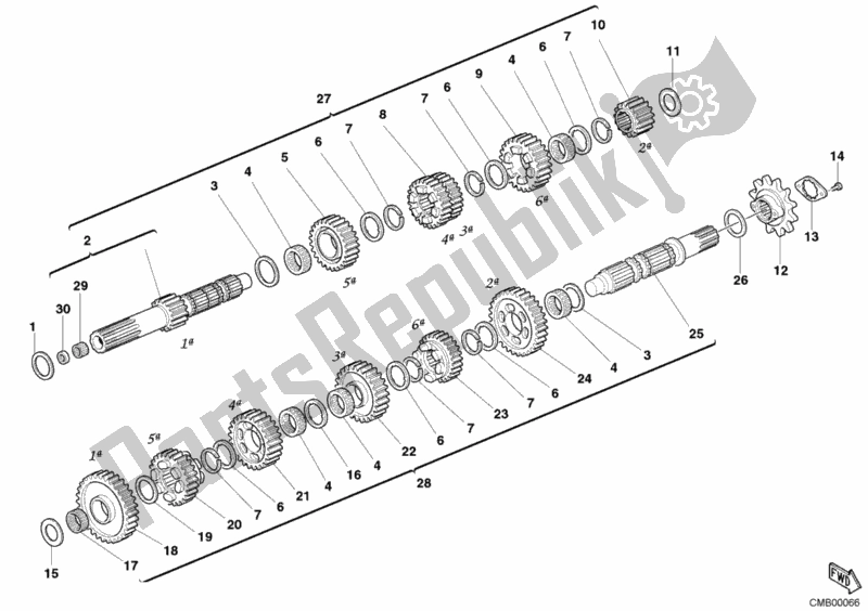 Todas las partes para Caja De Cambios de Ducati Monster 800 2004