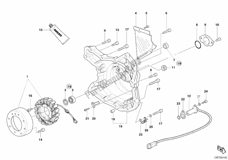 Todas las partes para Cubierta Del Generador de Ducati Monster 800 2004