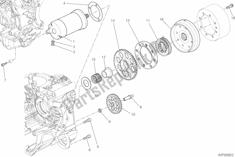 All parts for the Electric Starting And Ignition of the Ducati Monster 821 2015