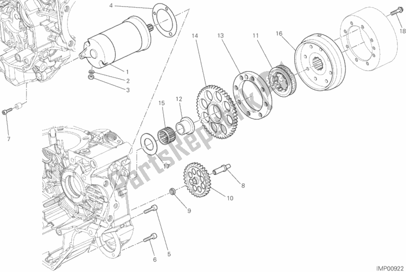 Tutte le parti per il Avviamento E Accensione Elettrici del Ducati Monster 821 2015