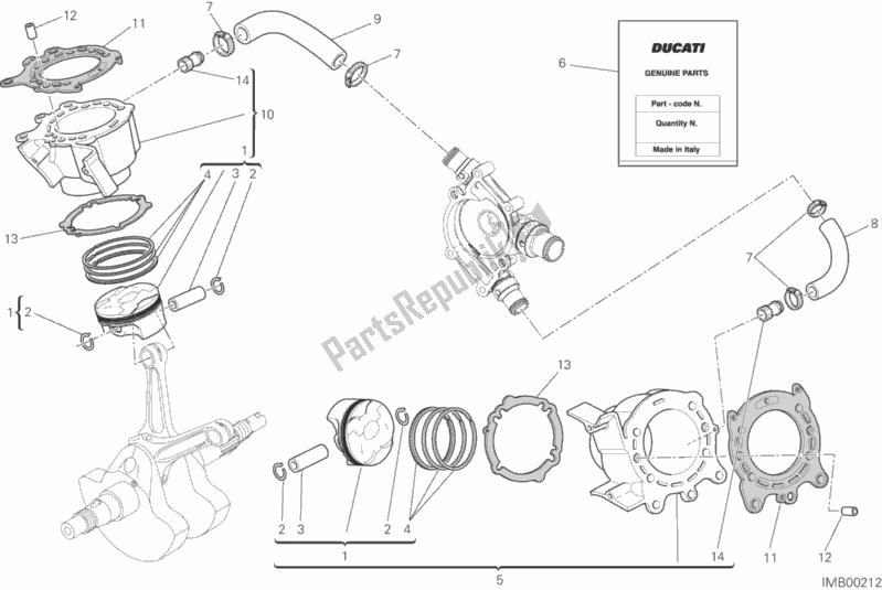 Todas las partes para Cilindros - Pistones de Ducati Monster 821 2016