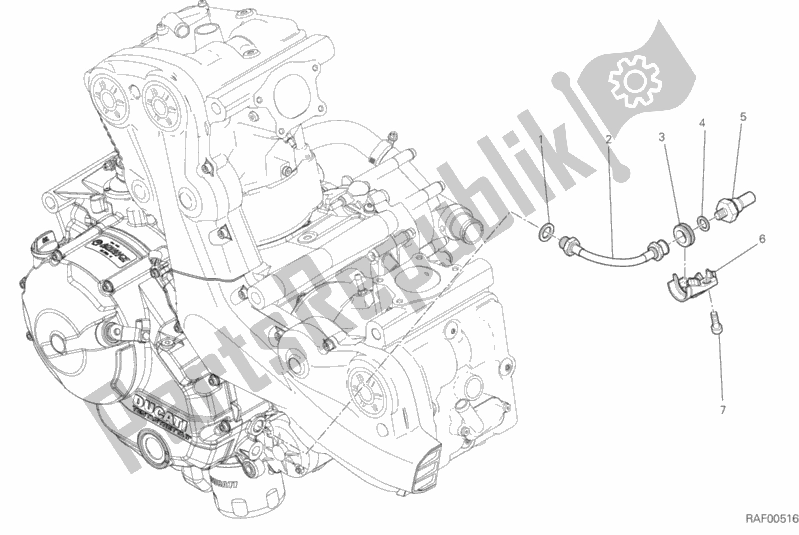 Alle onderdelen voor de Schakelaar Assy, ?? Oliedruk van de Ducati Monster 821 2016