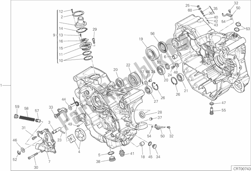 Alle onderdelen voor de 010 - Paar Halve Carters van de Ducati Monster 821 2017