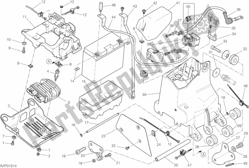 Todas las partes para Soporte De La Batería de Ducati Monster 821 2017