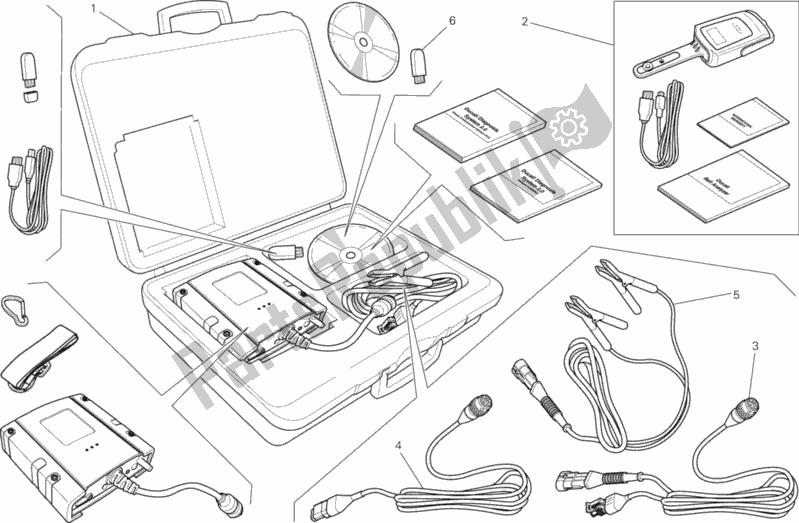 All parts for the Dds (2) Tester of the Ducati Monster 821 2017