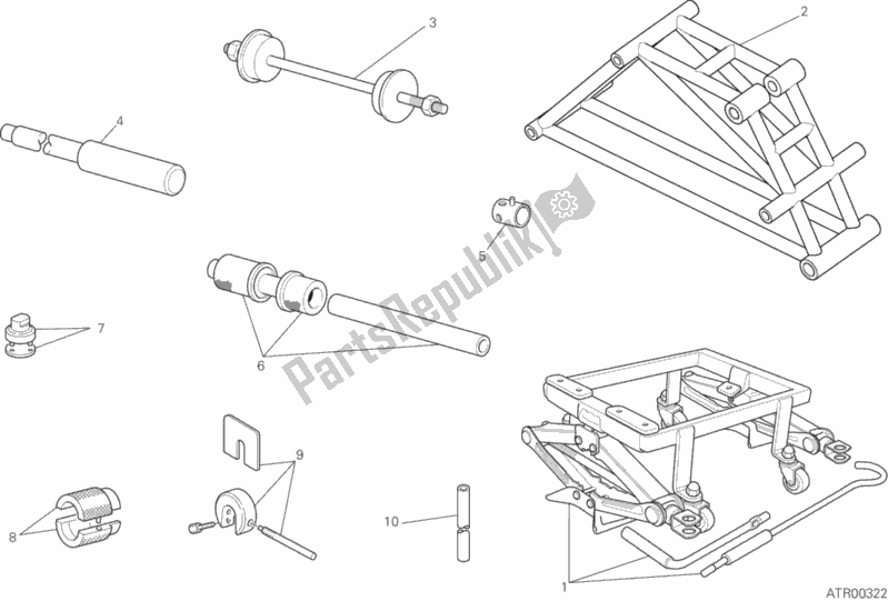 All parts for the Workshop Service Tools, Frame of the Ducati Monster 821 2017