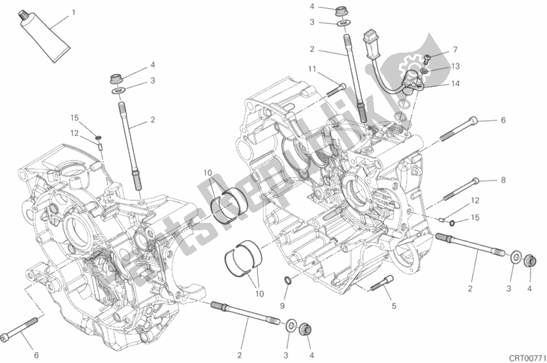 Alle onderdelen voor de 10a - Paar Halve Carters van de Ducati Monster 821 2018