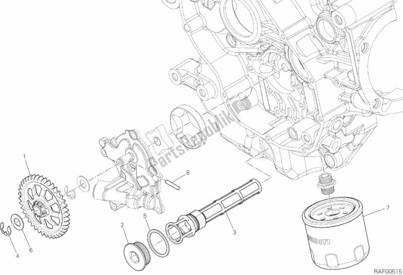 Alle onderdelen voor de Filters En Oliepomp van de Ducati Monster 821 2018