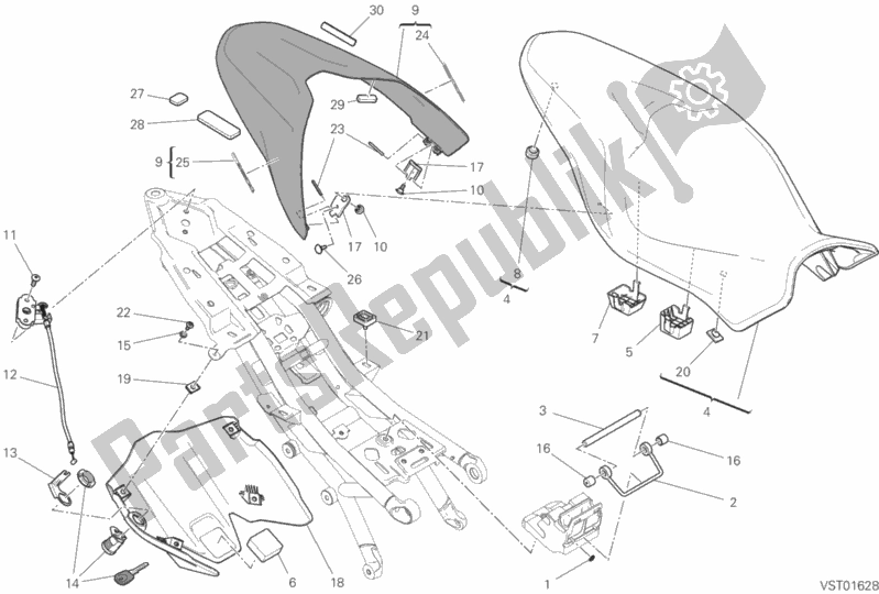 Todas las partes para Asiento de Ducati Monster 821 2018