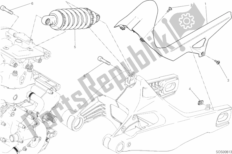 Todas las partes para Sospensione Posteriore de Ducati Monster 821 2018
