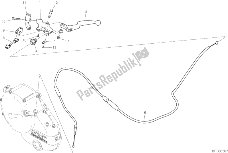 Todas las partes para Control De Embrague de Ducati Monster 821 2019