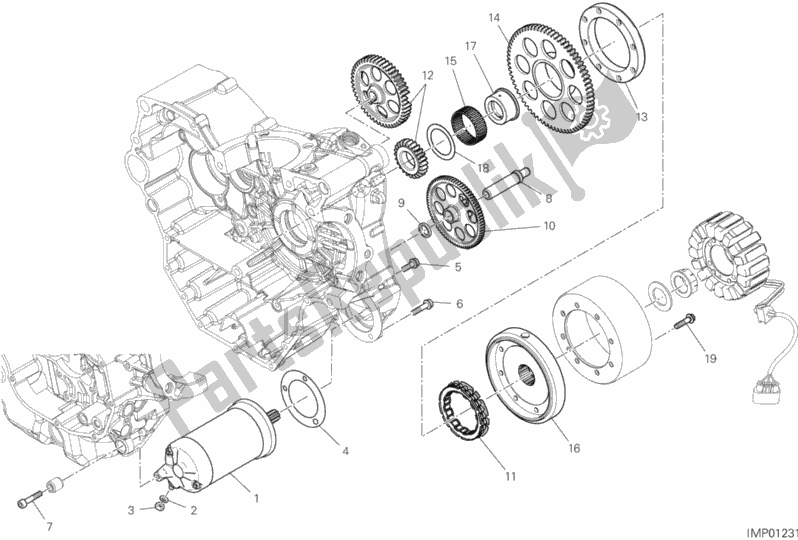 Tutte le parti per il Avviamento E Accensione Elettrici del Ducati Monster 821 2020