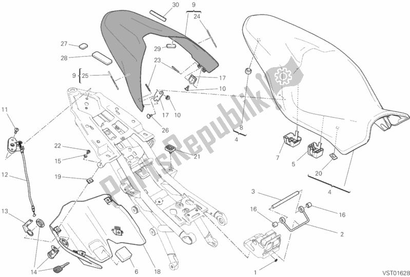 Todas las partes para Asiento de Ducati Monster 821 2020