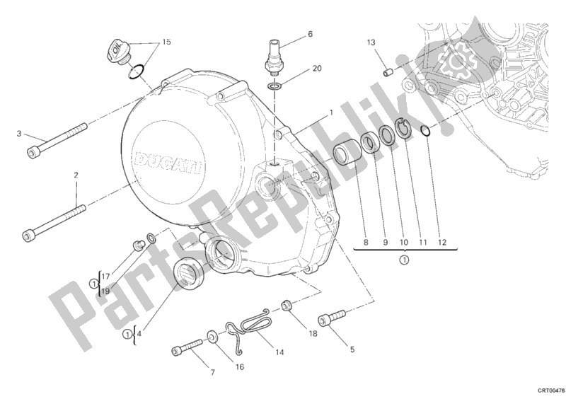 Todas las partes para Tapa Del Embrague de Ducati Superbike 848 2008