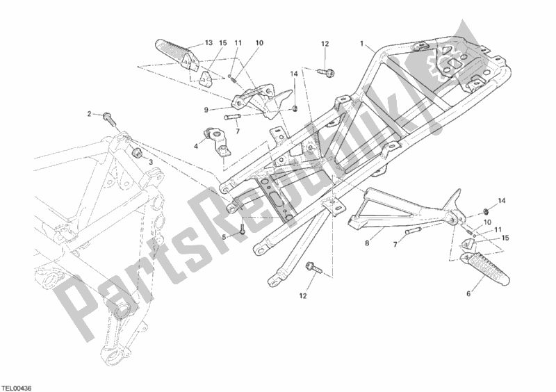 Alle onderdelen voor de Achterframe van de Ducati Superbike 848 2008