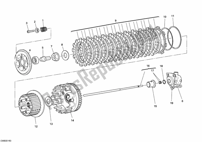 Tutte le parti per il Frizione del Ducati Superbike 848 2009