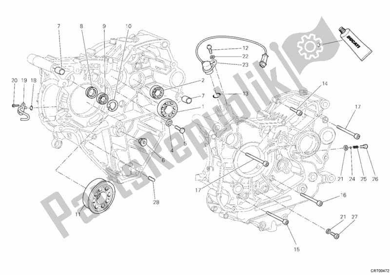 Todas las partes para Cojinetes Del Cárter de Ducati Superbike 848 2009