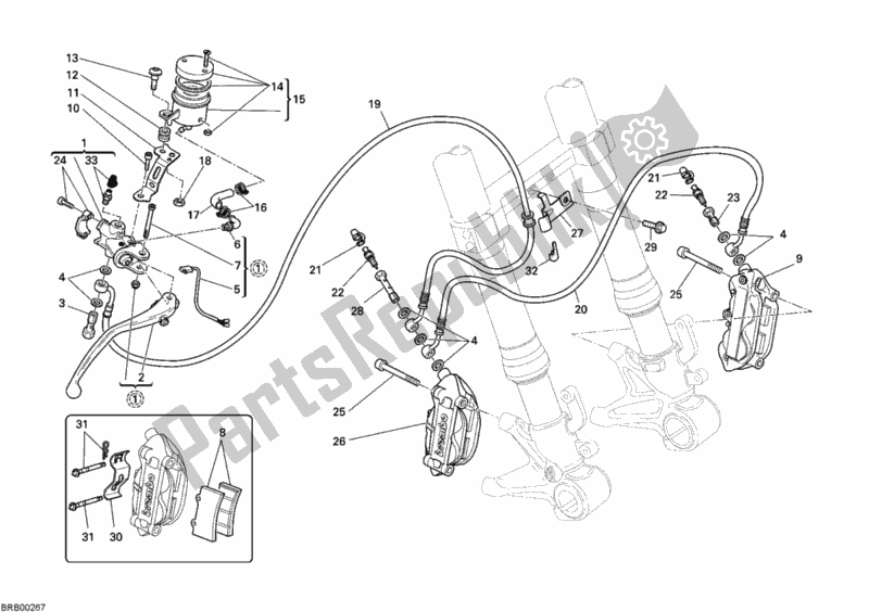 Todas las partes para Sistema De Freno Delantero de Ducati Superbike 848 2009