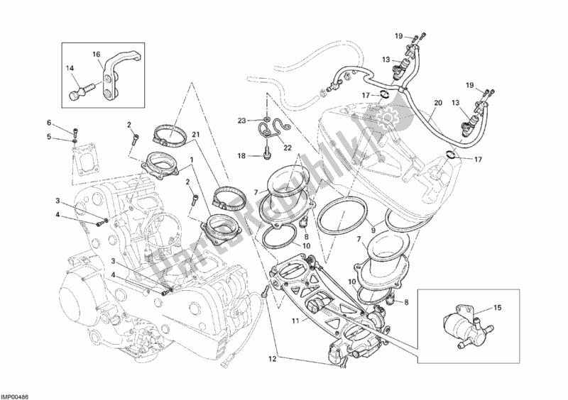 Todas las partes para Cuerpo Del Acelerador de Ducati Superbike 848 2009