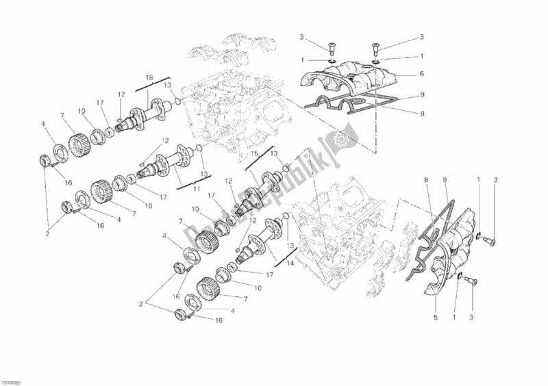 Tutte le parti per il Albero A Camme del Ducati Superbike 848 2010