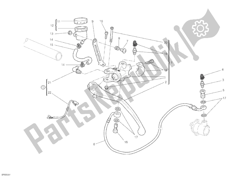Tutte le parti per il Pompa Frizione del Ducati Superbike 848 2010