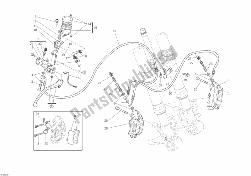 Todas las partes para Sistema De Freno Delantero de Ducati Superbike 848 2010
