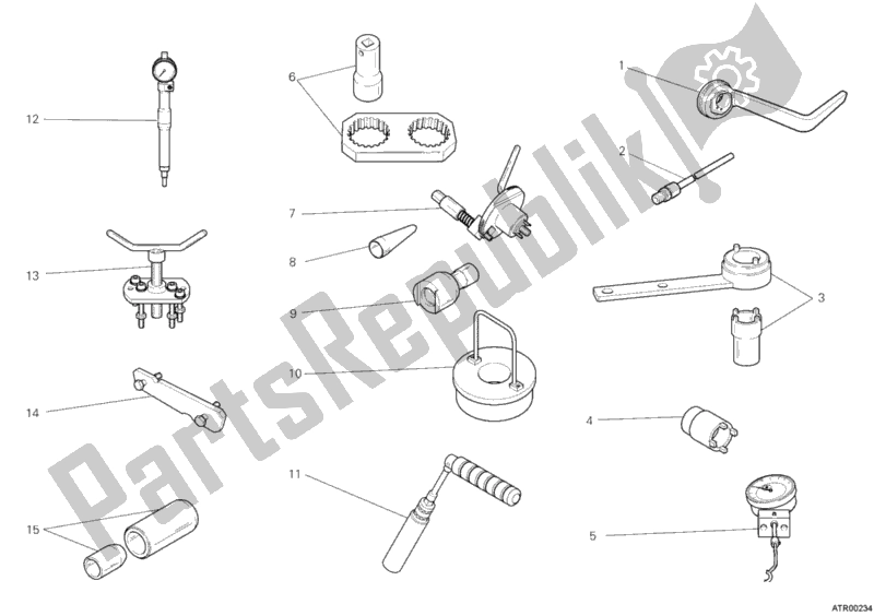 Tutte le parti per il Strumenti Di Servizio Per Officina, Motore Ii del Ducati Superbike 848 2010