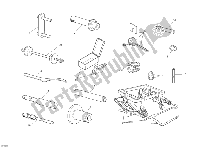 All parts for the Workshop Service Tools, Frame of the Ducati Superbike 848 2010