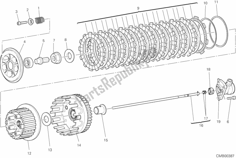 Toutes les pièces pour le Embrayage du Ducati Streetfighter 848 2012