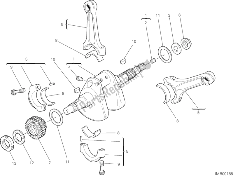 Toutes les pièces pour le Vilebrequin du Ducati Streetfighter 848 2012