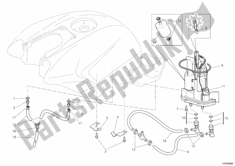 Wszystkie części do Pompa Paliwowa Ducati Streetfighter 848 2012