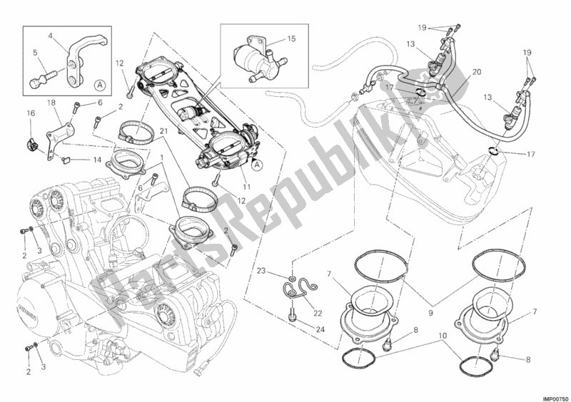 Toutes les pièces pour le Corps De Papillon du Ducati Streetfighter 848 2012