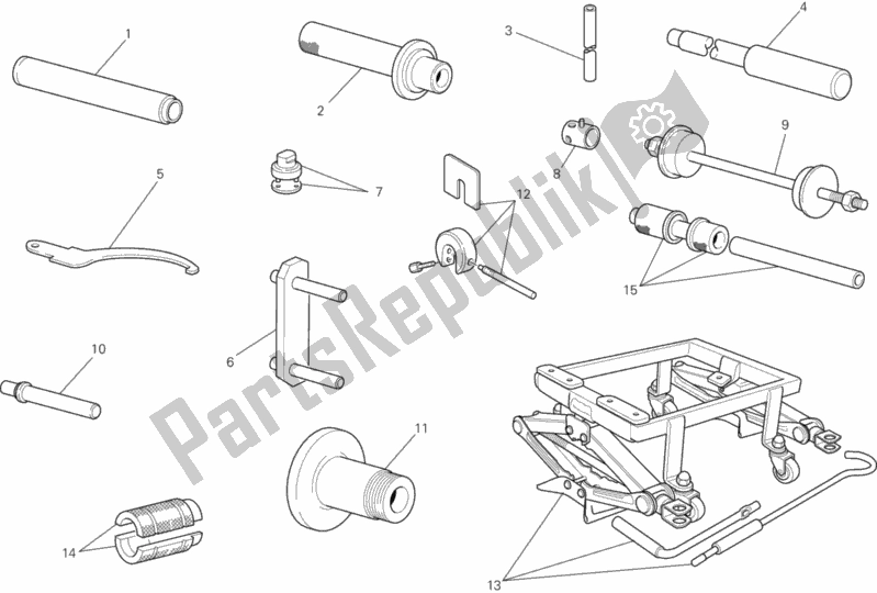 Tutte le parti per il 01b - Strumenti Di Servizio Per Officina del Ducati Streetfighter 848 2013