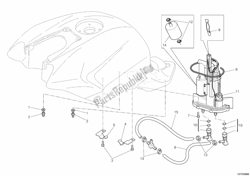 Todas las partes para 32a - Bomba De Combustible de Ducati Streetfighter 848 2013