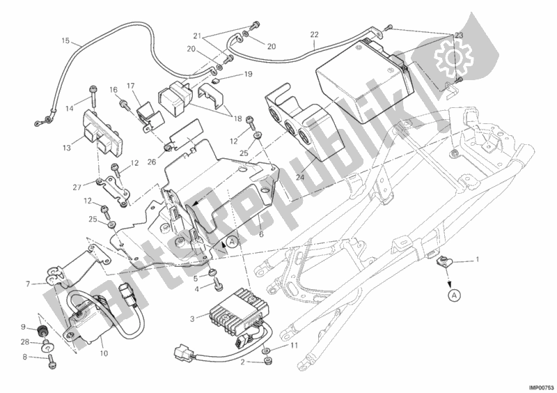 Alle onderdelen voor de Accu van de Ducati Streetfighter 848 2013