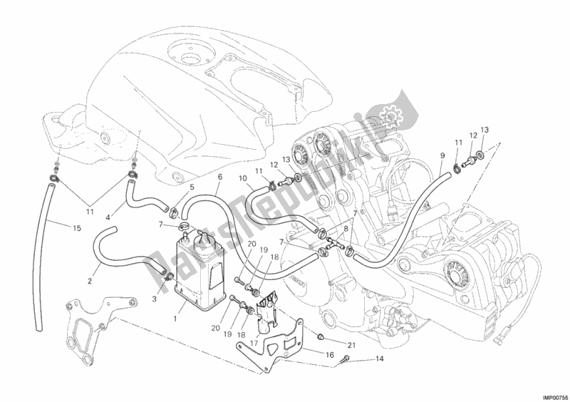 Tutte le parti per il Filtro Contenitore del Ducati Streetfighter 848 2013
