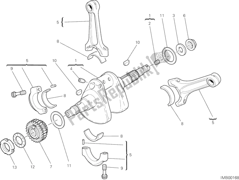 Todas las partes para Cigüeñal de Ducati Streetfighter 848 2013