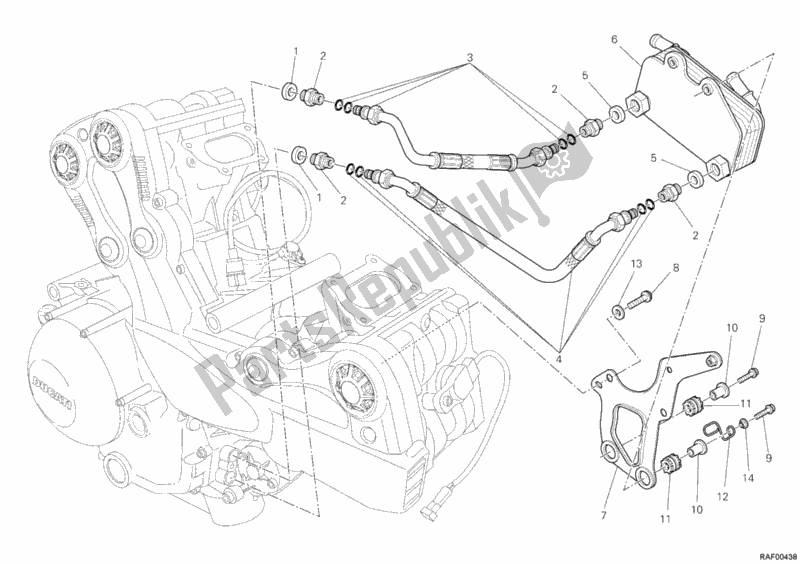 Todas las partes para Enfriador De Aceite de Ducati Streetfighter 848 2013