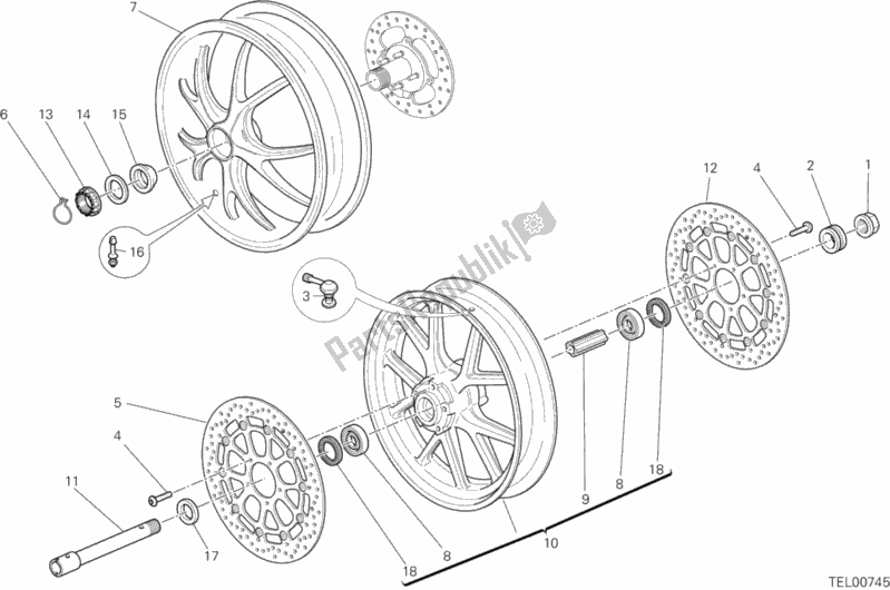 Todas las partes para Ruedas de Ducati Streetfighter 848 2013