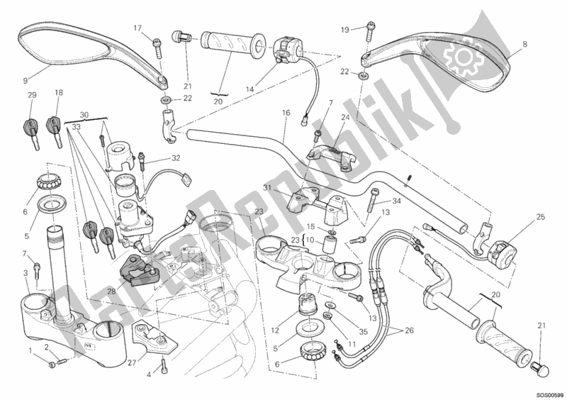 Todas las partes para Manillar de Ducati Streetfighter 848 2014