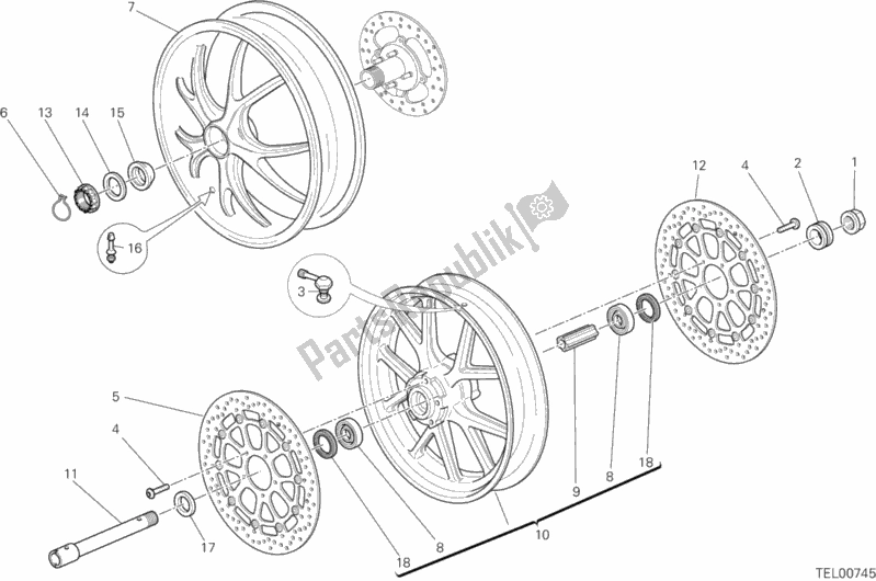 All parts for the Wheels of the Ducati Streetfighter 848 2014