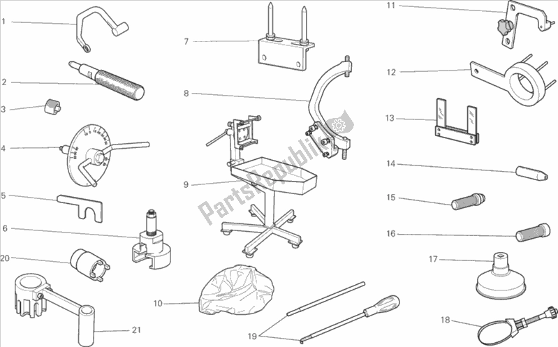 Tutte le parti per il 001 - Strumenti Di Servizio Per Officina del Ducati Streetfighter 848 2015